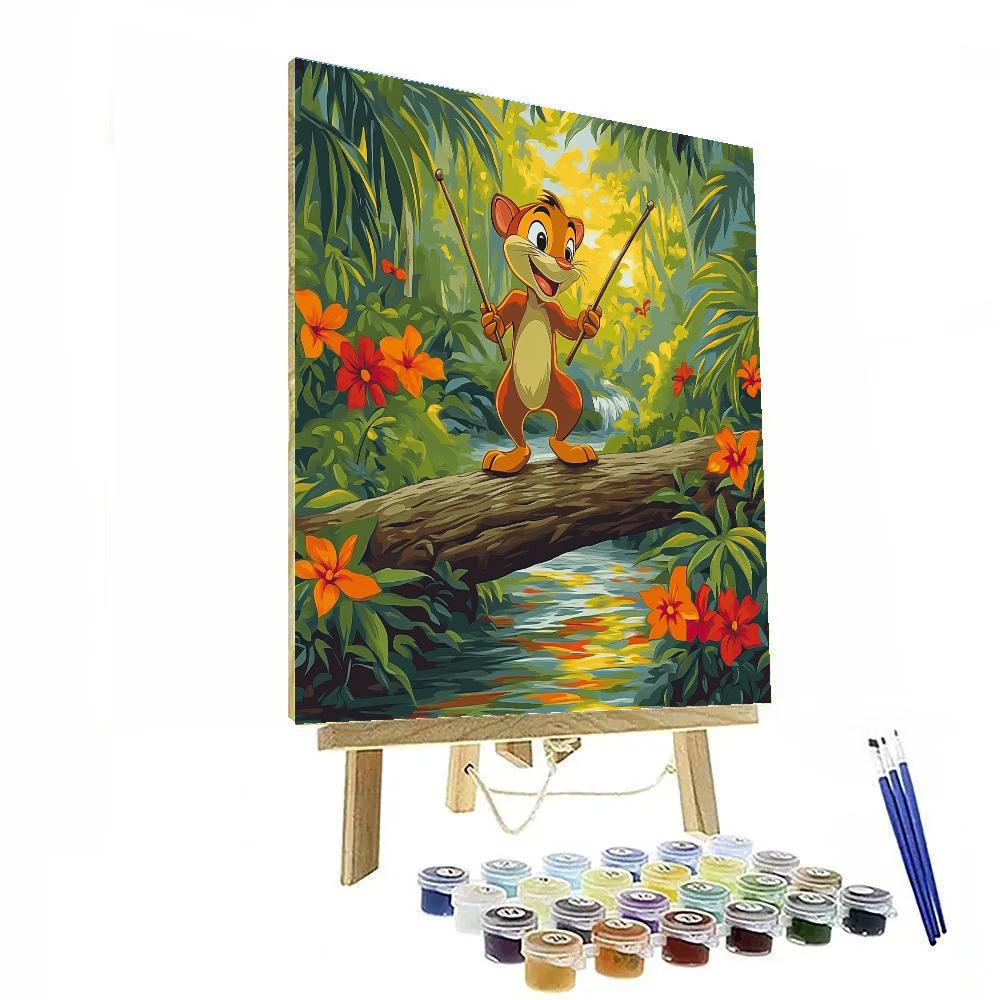 Timon Jungle Log Drumming - Disney Inspired Numbered painting kits