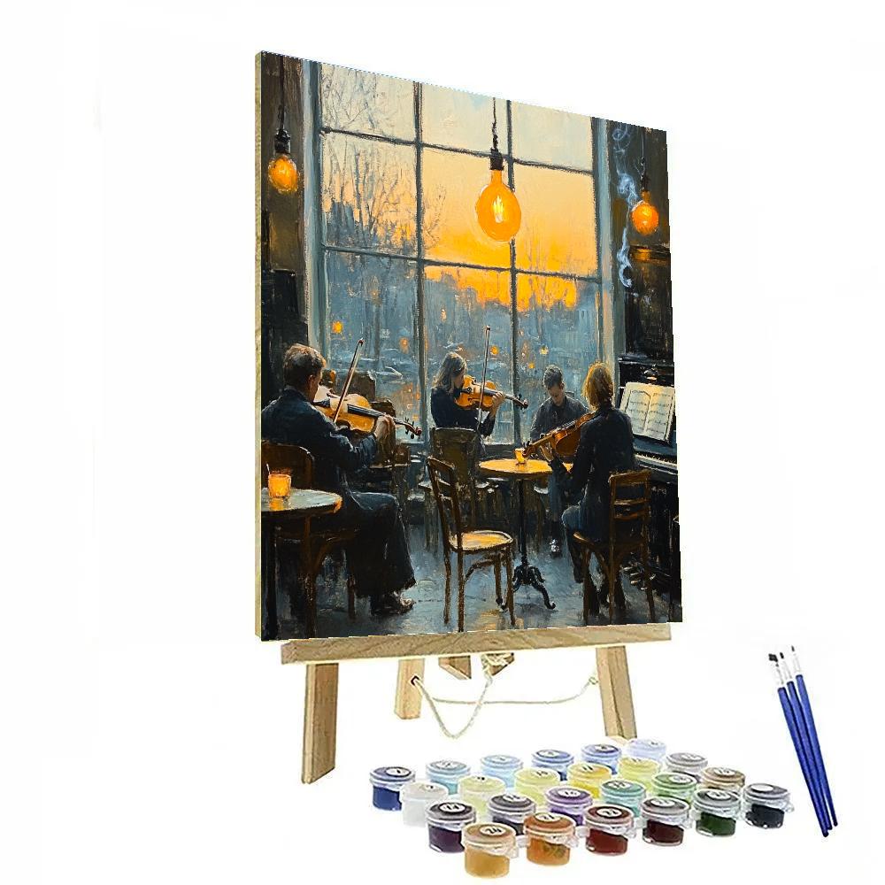 Edgar Degas Inspired Cafe Musicians In Evening Light Painting by numbers kit