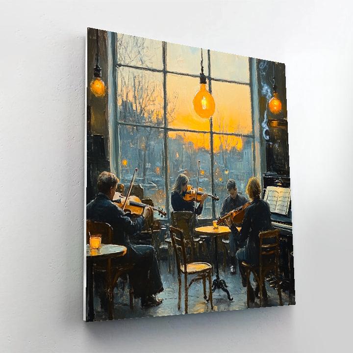 Edgar Degas Inspired Cafe Musicians In Evening Light Painting by numbers kit