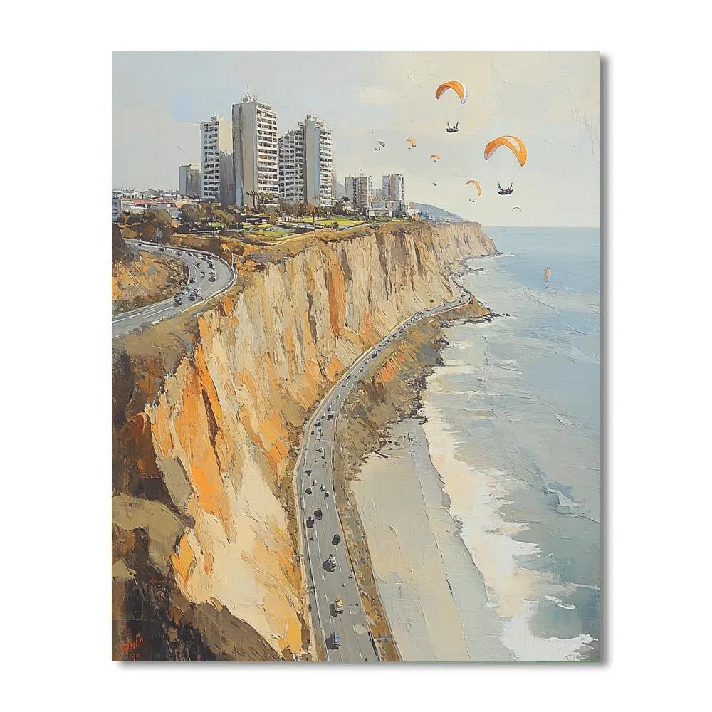 Lima Costa Verde Clifftop Highway Lima Peru paint by color