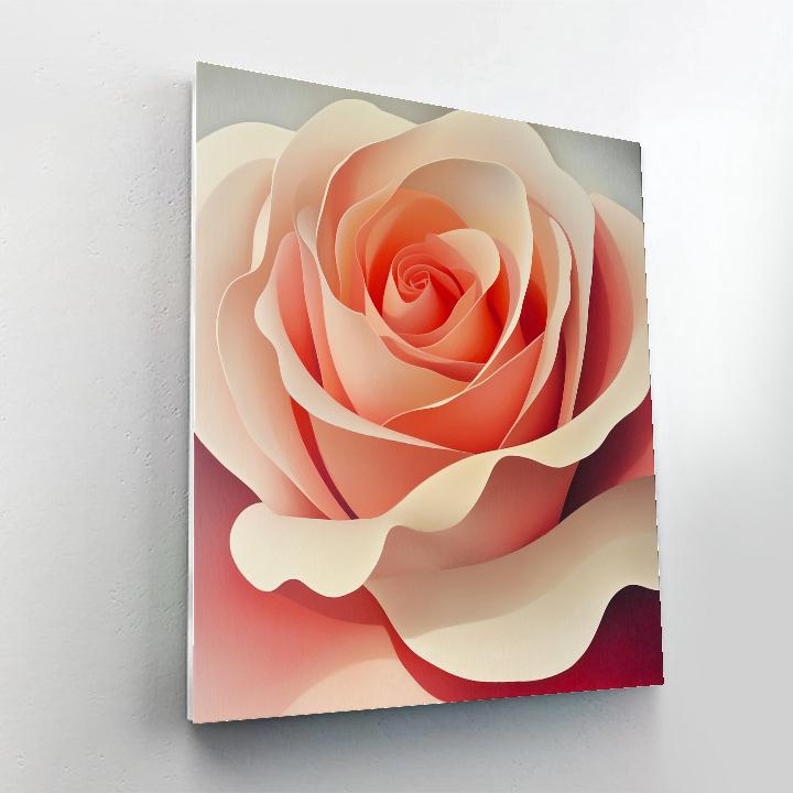 Georgia OKeeffe Inspired Close Up Rose Abstraction paint by color