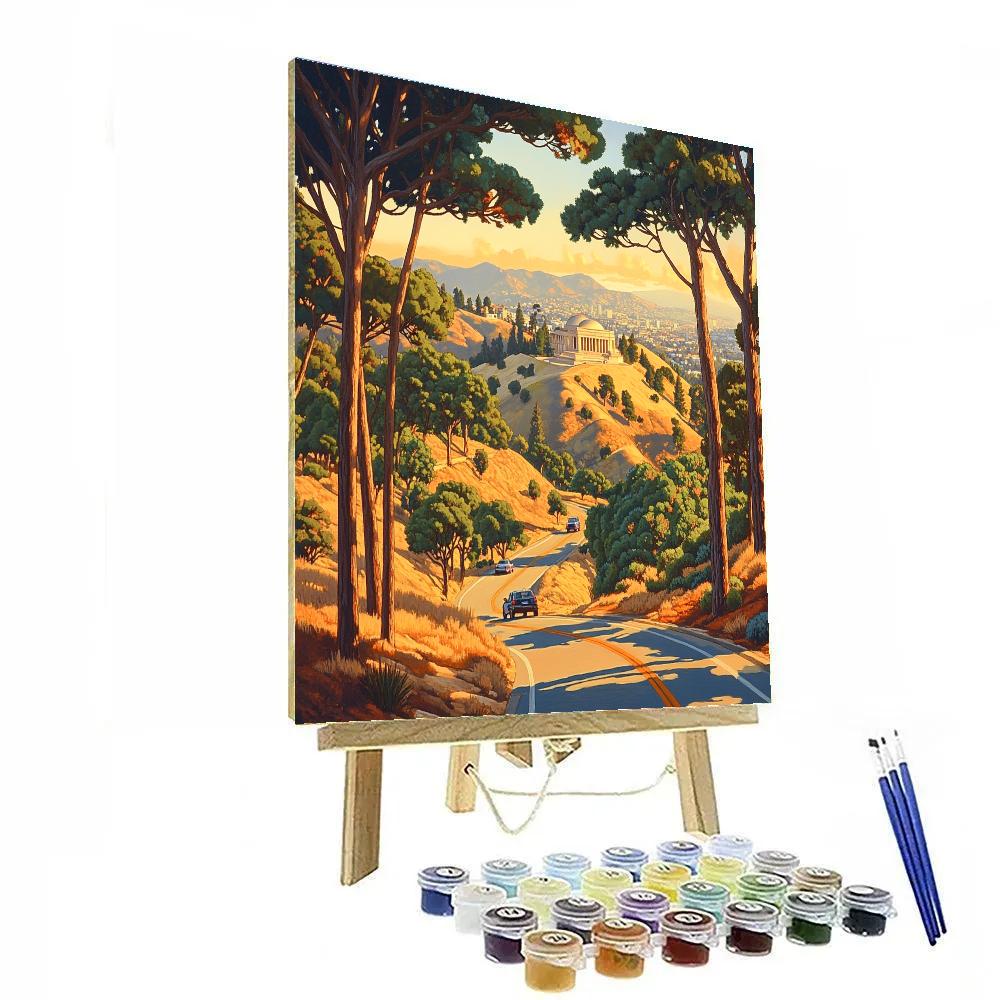 Los Angeles Griffith Park Greek Theatre Approach Los Angeles United States Paint by numbers art