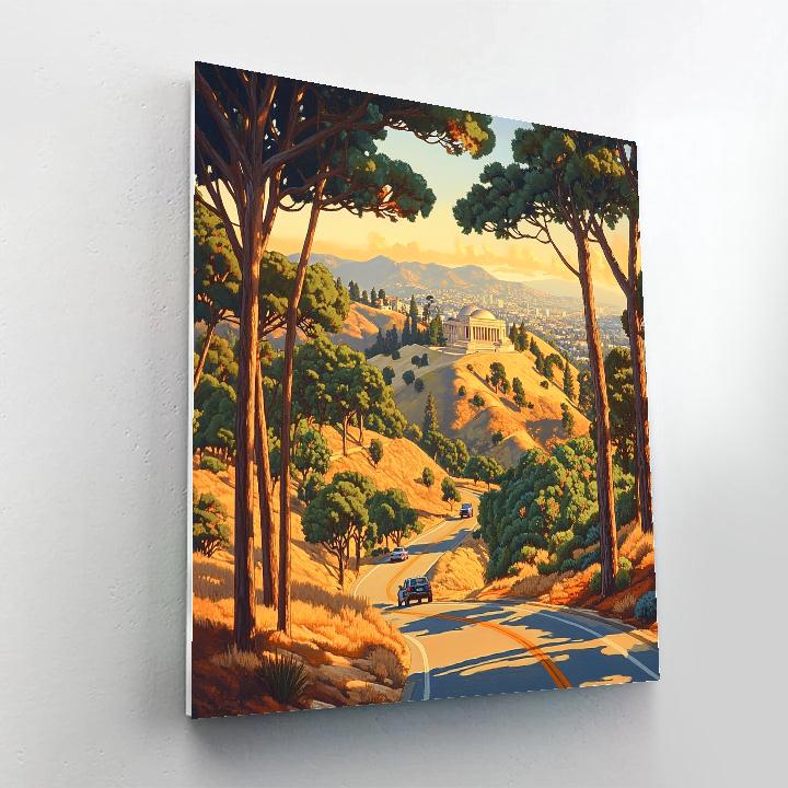 Los Angeles Griffith Park Greek Theatre Approach Los Angeles United States Paint by numbers art
