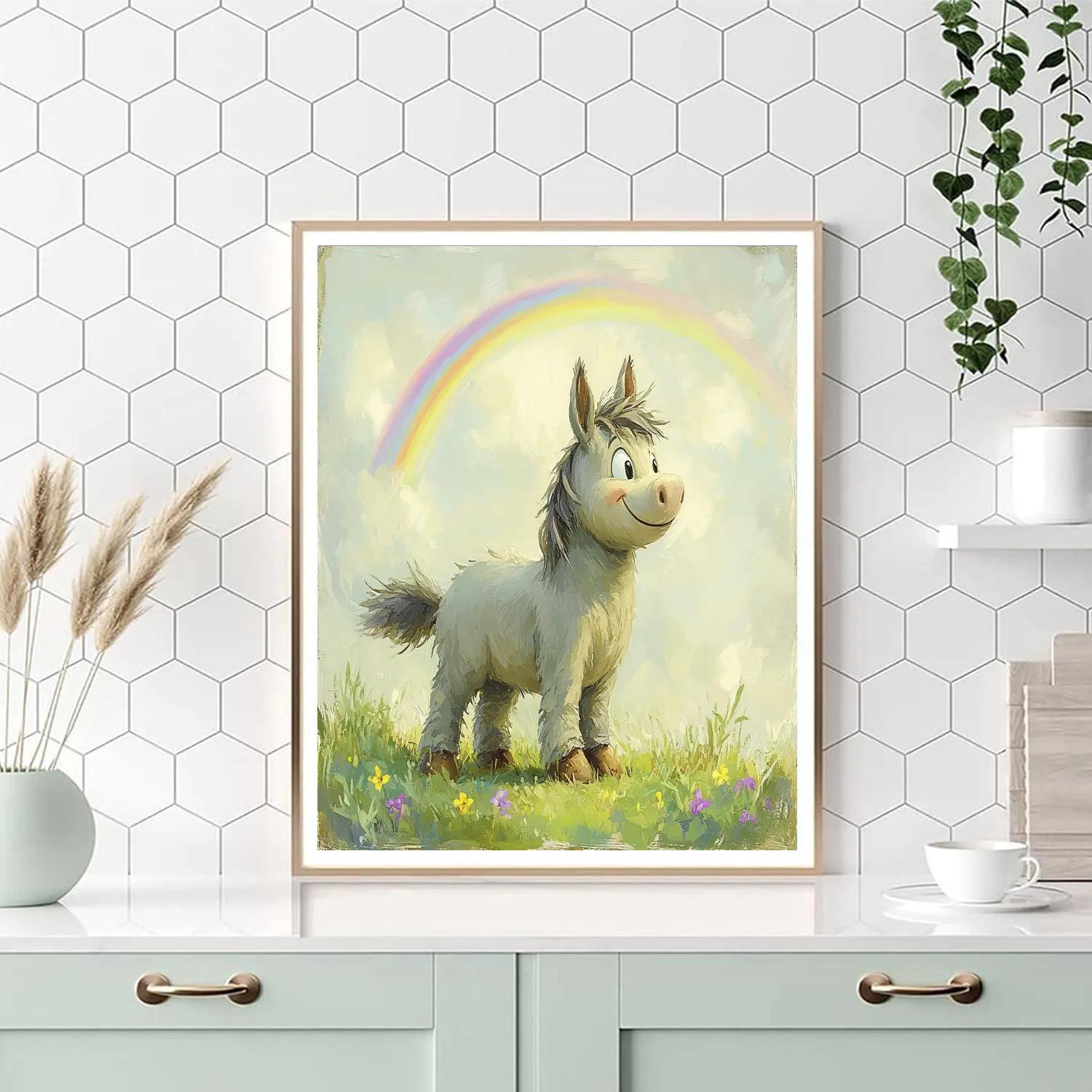 Eeyore Rainbow Meadow Moment - Disney Inspired Paint by numbers kits