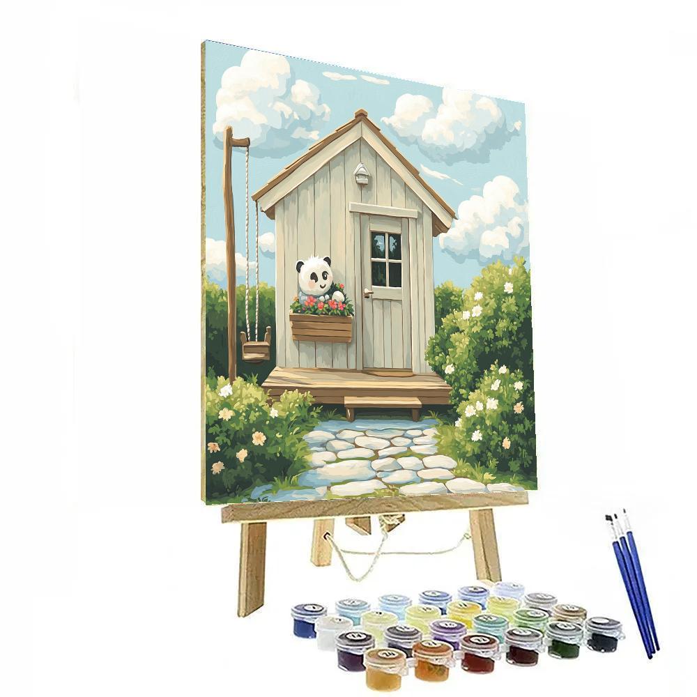 Kanga And Roo Cozy House Porch - Disney Inspired Numbered painting kits