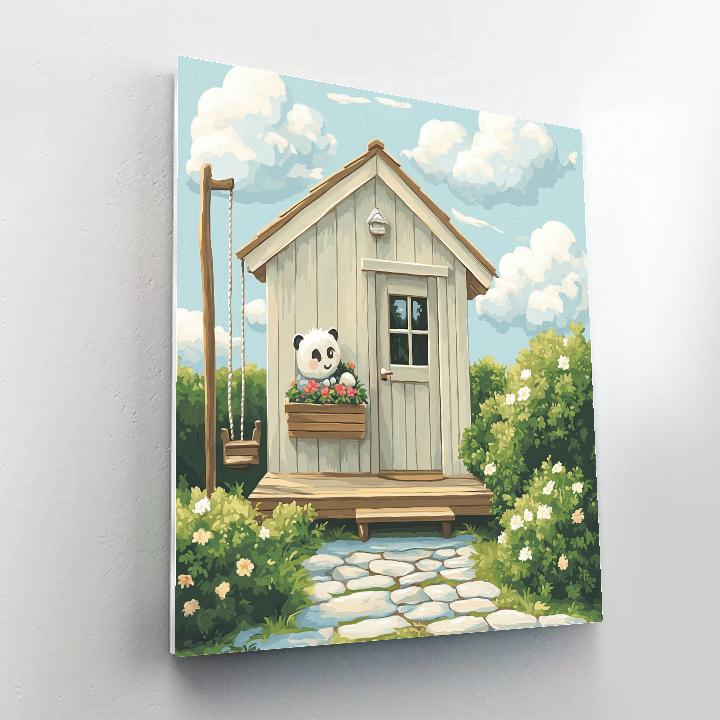 Kanga And Roo Cozy House Porch - Disney Inspired Numbered painting kits