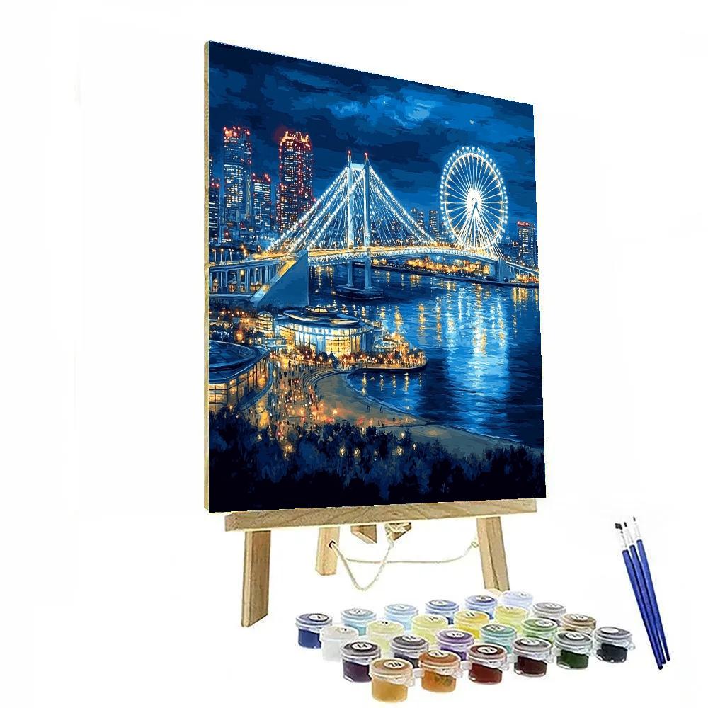Tokyo Odaiba Rainbow Bridge Waterfront Tokyo Japan DIY paint by numbers