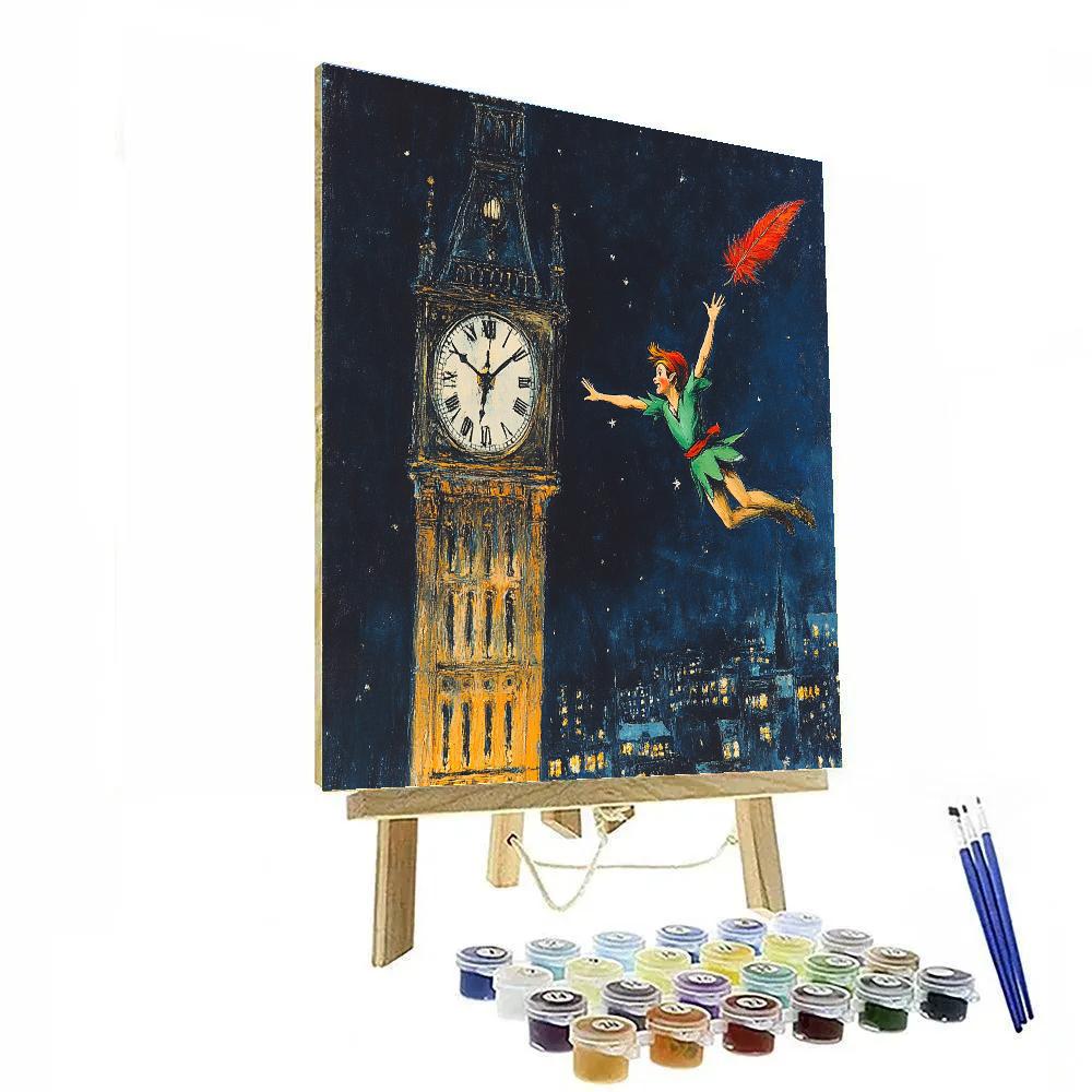 Peter Pan Clock Tower Sky Glide - Disney Inspired paint by color