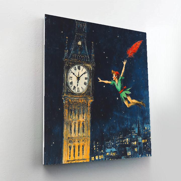 Peter Pan Clock Tower Sky Glide - Disney Inspired paint by color