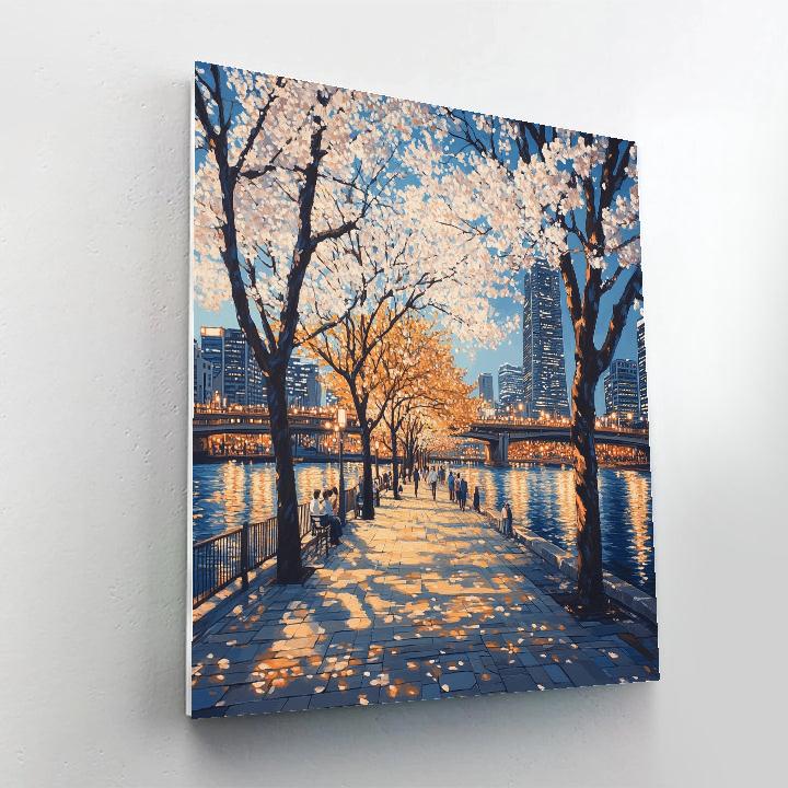 Osaka Nakanoshima Riverside Promenade Osaka Japan Paint by numbers art