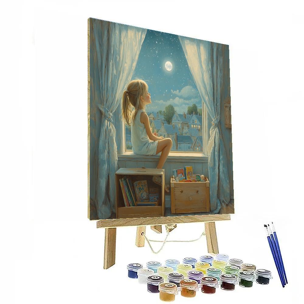 Wendy Darling Nursery Window Dreams - Disney Inspired paint by numbers
