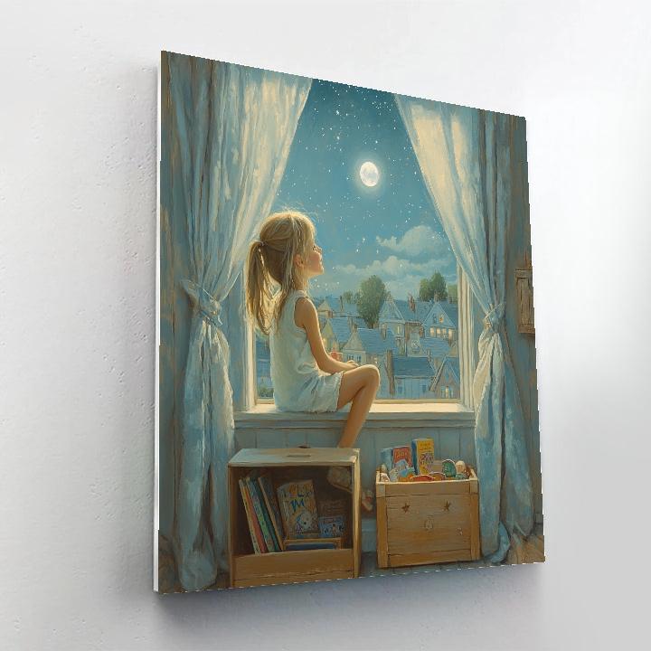 Wendy Darling Nursery Window Dreams - Disney Inspired paint by numbers