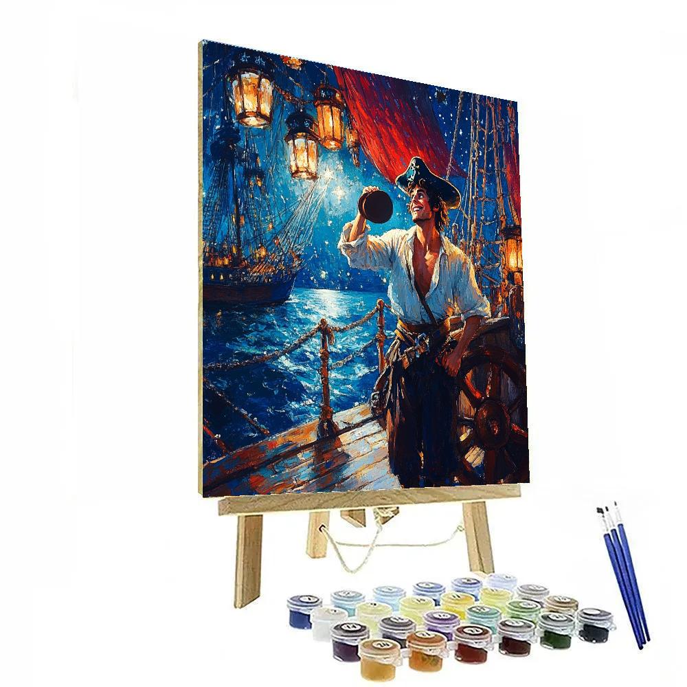 Captain Hook Jolly Roger Deck Lanterns - Disney Inspired Paint by numbers kits