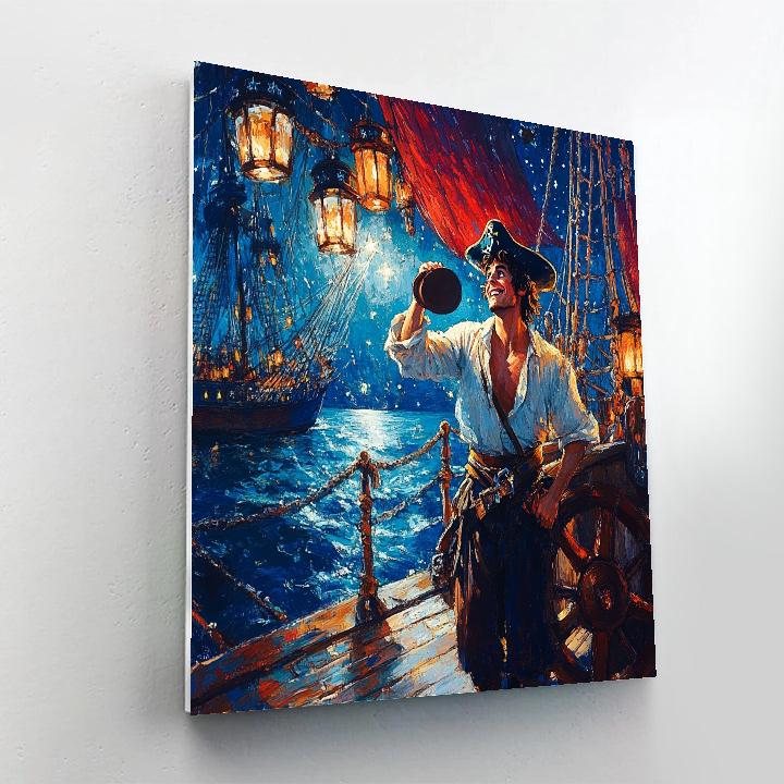 Captain Hook Jolly Roger Deck Lanterns - Disney Inspired Paint by numbers kits