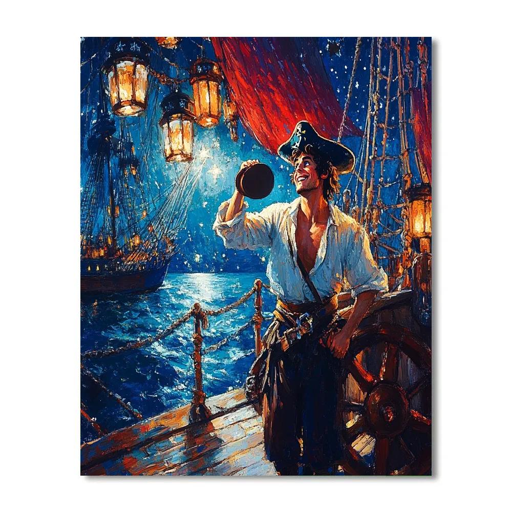 Captain Hook Jolly Roger Deck Lanterns - Disney Inspired Paint by numbers kits
