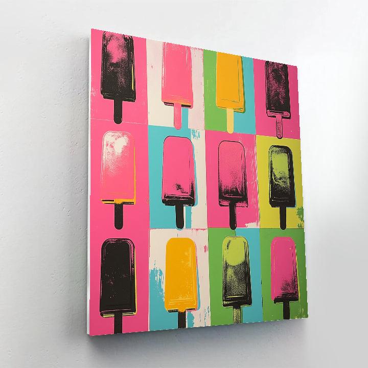 Andy Warhol Inspired Pop Ice Cream Bars Numbered painting kits