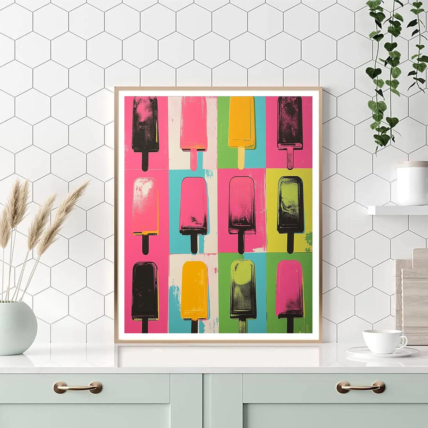 Andy Warhol Inspired Pop Ice Cream Bars Numbered painting kits