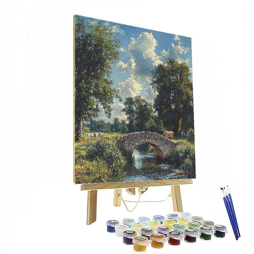 John Constable Inspired Country Bridge In Summer painting number kit