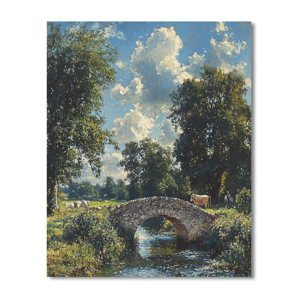 John Constable Inspired Country Bridge In Summer painting number kit