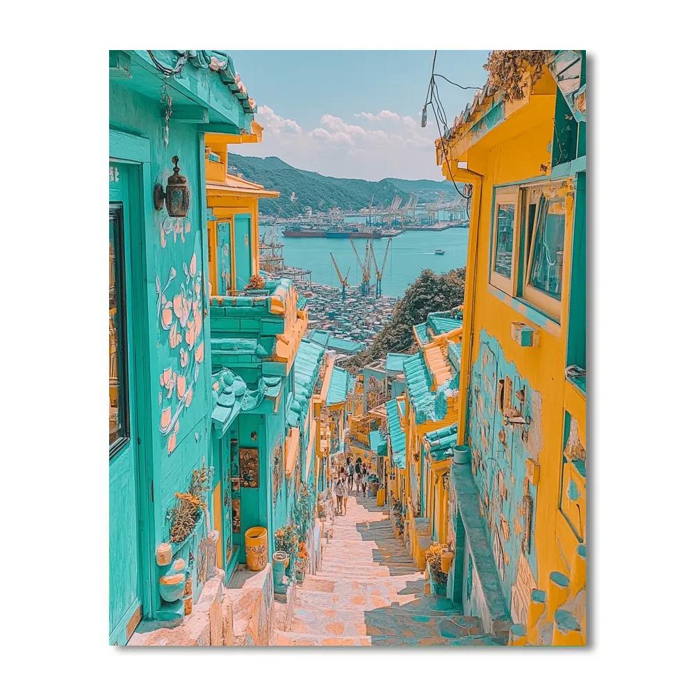 Busan Gamcheon Culture Village Busan South Korea Paint by numbers art