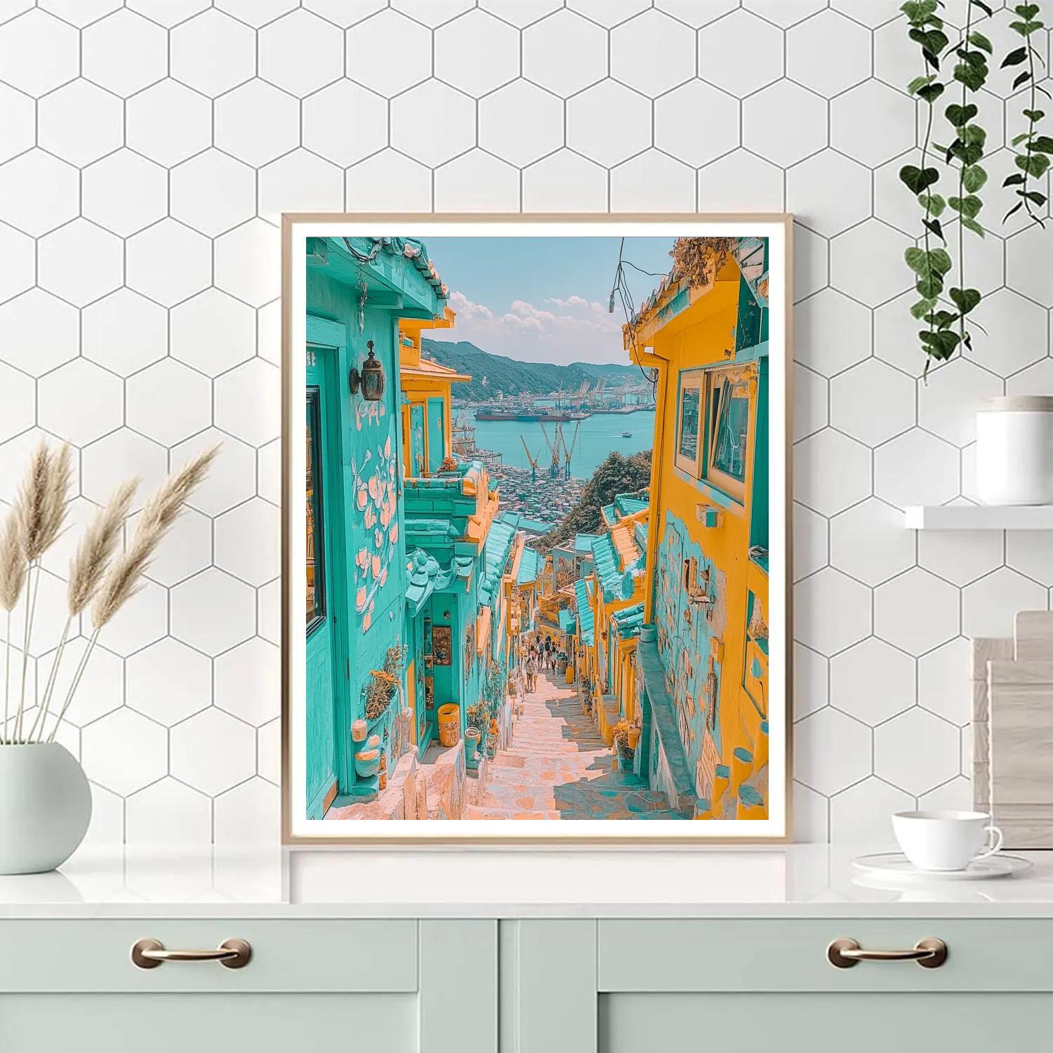Busan Gamcheon Culture Village Busan South Korea Paint by numbers art