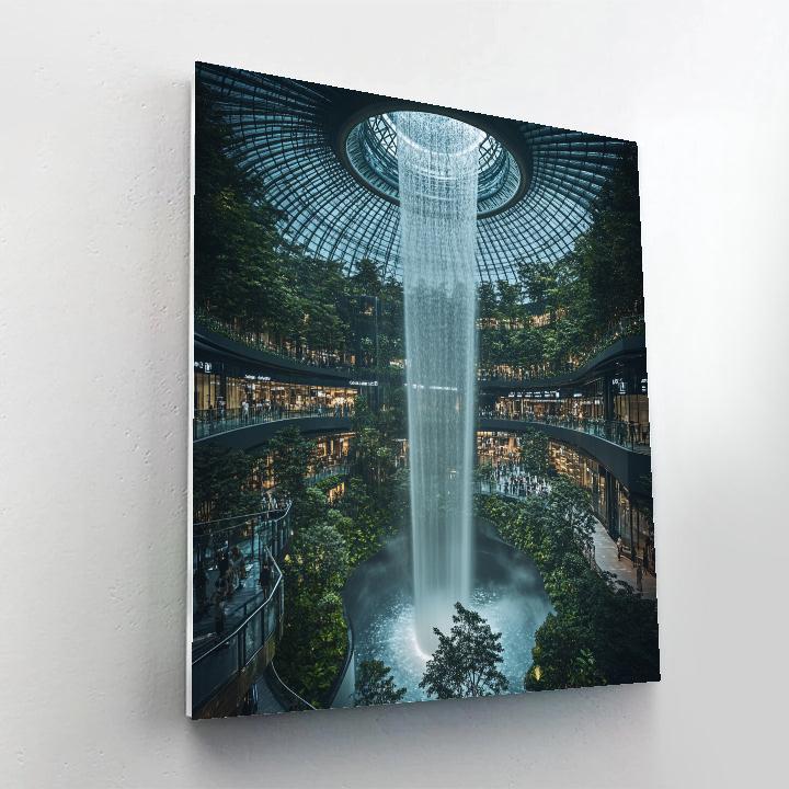 Singapore Jewel Rain Vortex Atrium Singapore paint by color