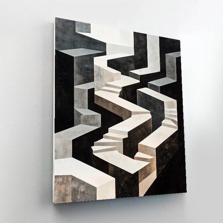 M C Escher Inspired Infinite Labyrinth Of Planes paint by numbers