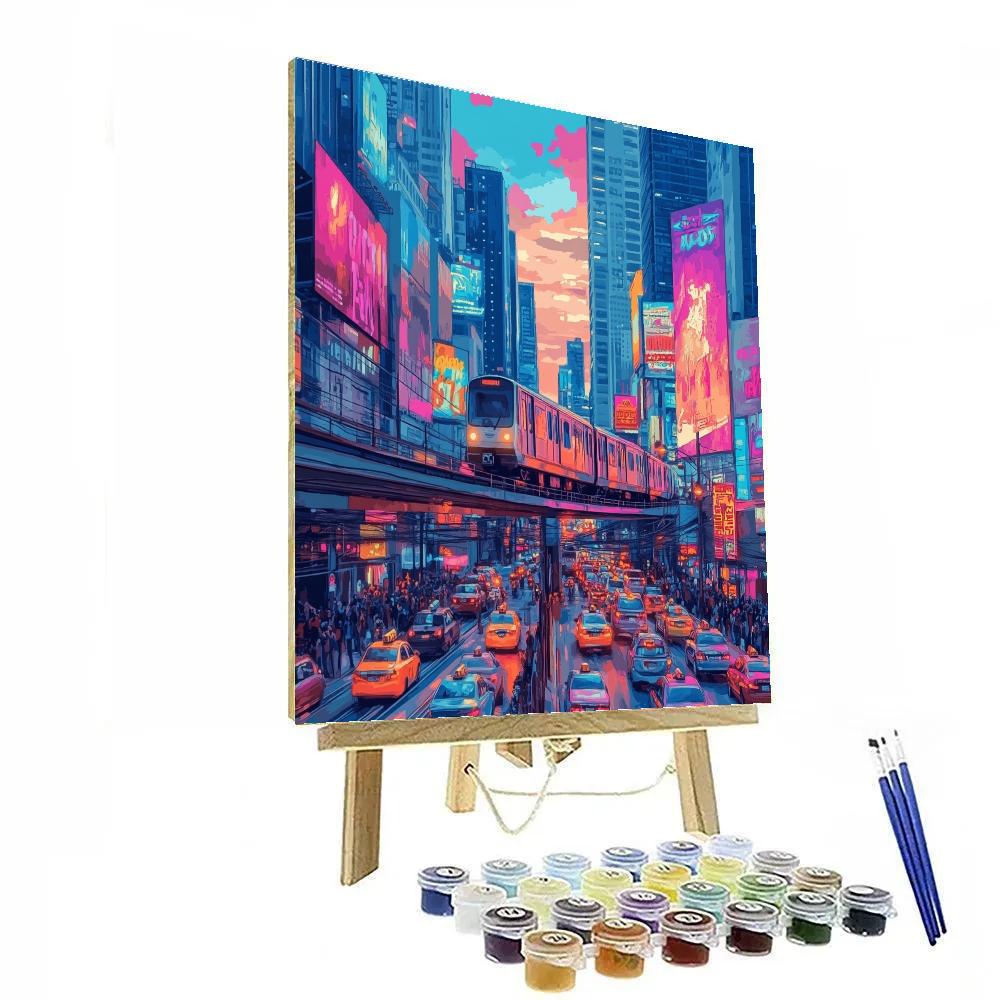 Bangkok Sukhumvit Skytrain Canyon Bangkok Thailand Numbered painting kits