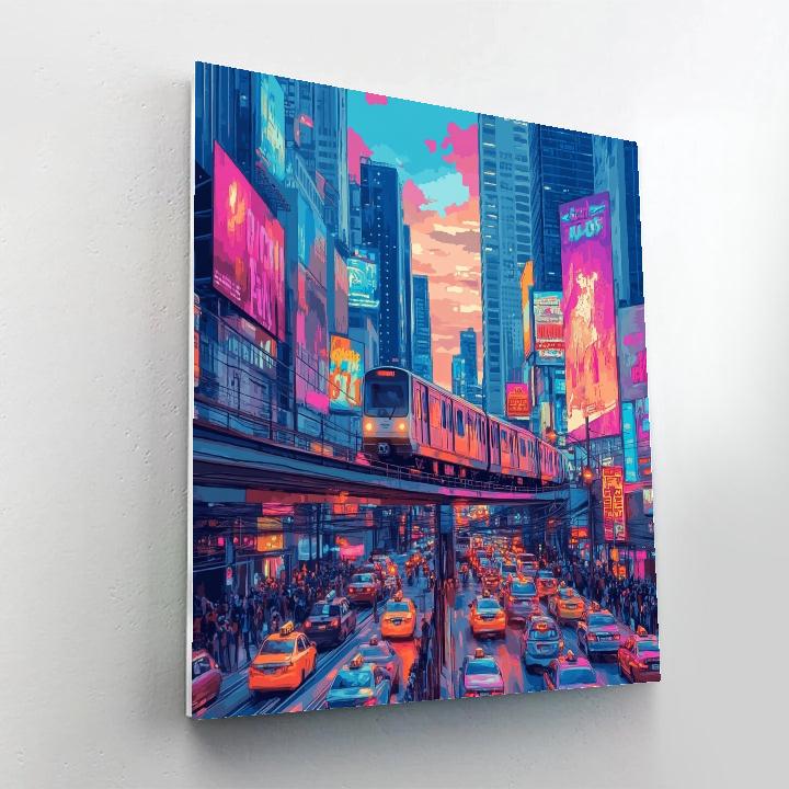 Bangkok Sukhumvit Skytrain Canyon Bangkok Thailand Numbered painting kits