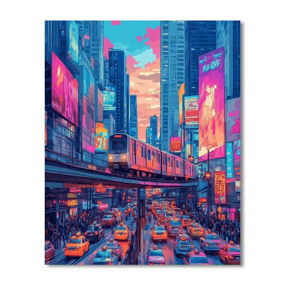 Bangkok Sukhumvit Skytrain Canyon Bangkok Thailand Numbered painting kits