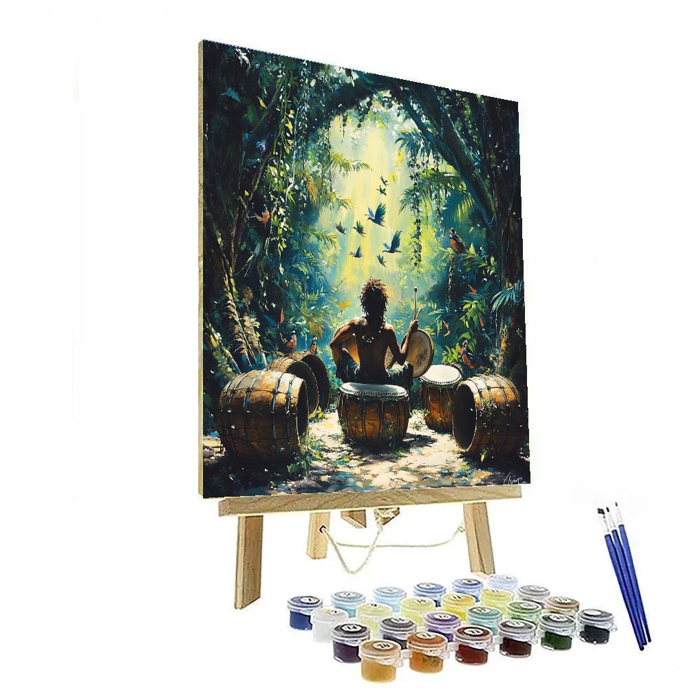 Terk Jungle Drum Circle Fun - Disney Inspired paint by numbers