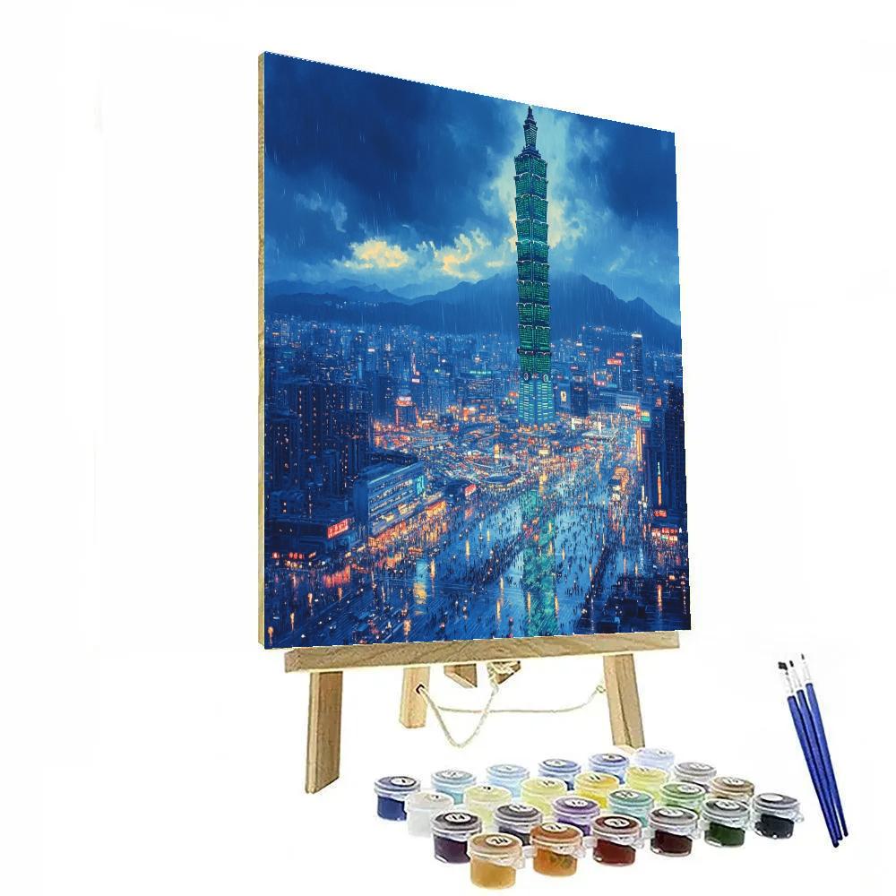 Taipei Xinyi District Taipei 101 Plaza Taipei Taiwan Paint by numbers art