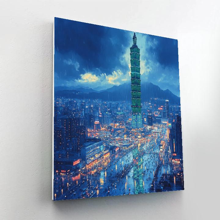 Taipei Xinyi District Taipei 101 Plaza Taipei Taiwan Paint by numbers art
