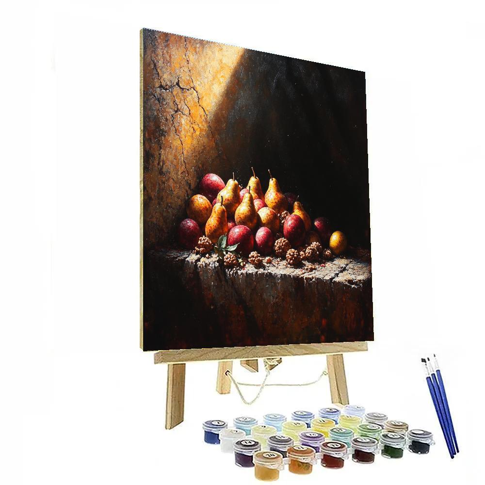 Caravaggio Inspired Withered Orchard Cascade painting number kit