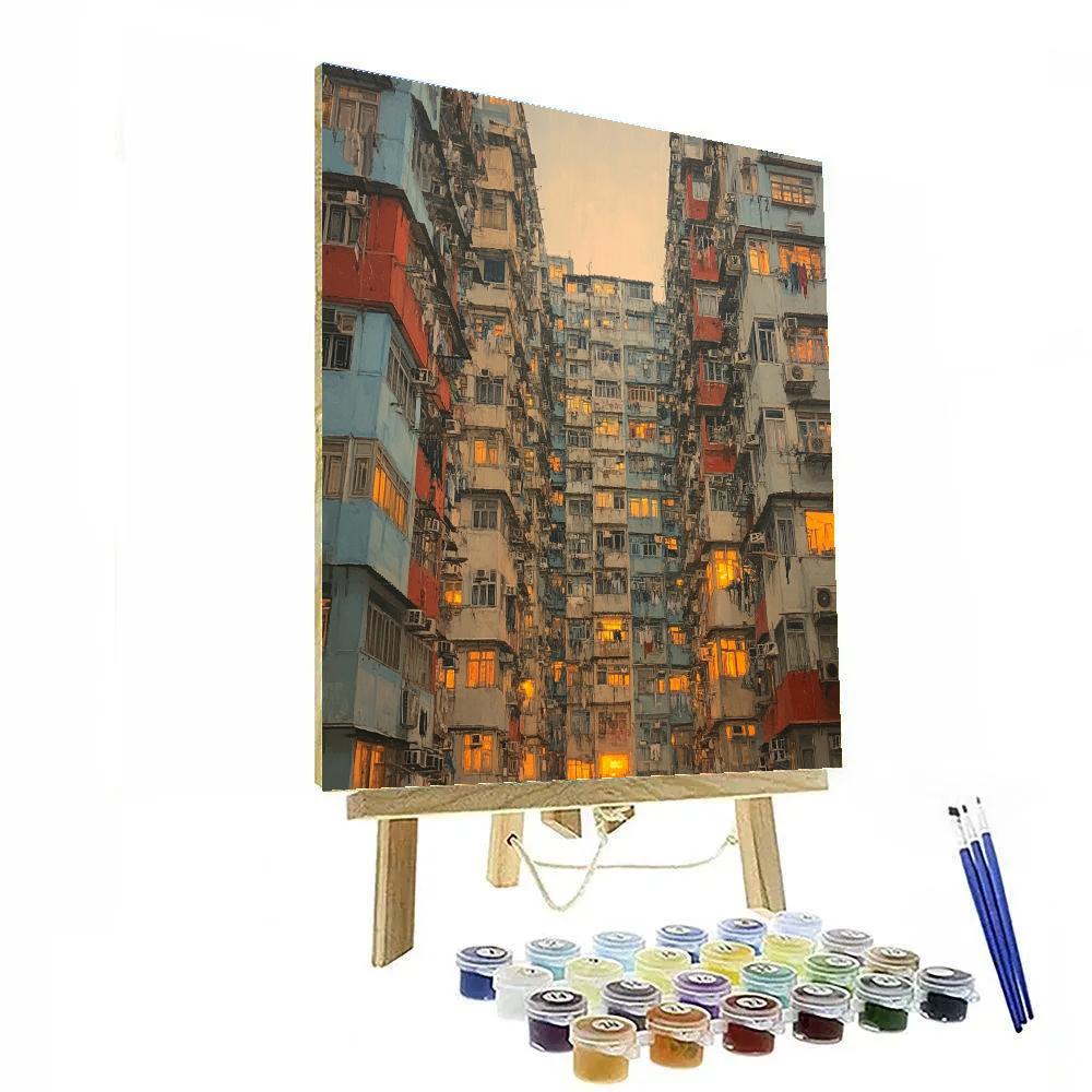 Hong Kong Quarry Bay Monster Building Courtyard Hong Kong China Paint by numbers kits
