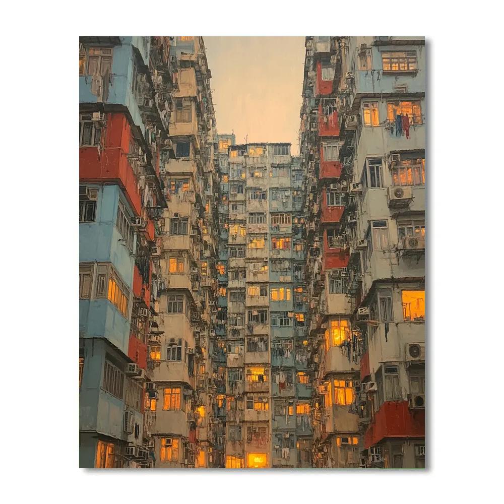 Hong Kong Quarry Bay Monster Building Courtyard Hong Kong China Paint by numbers kits