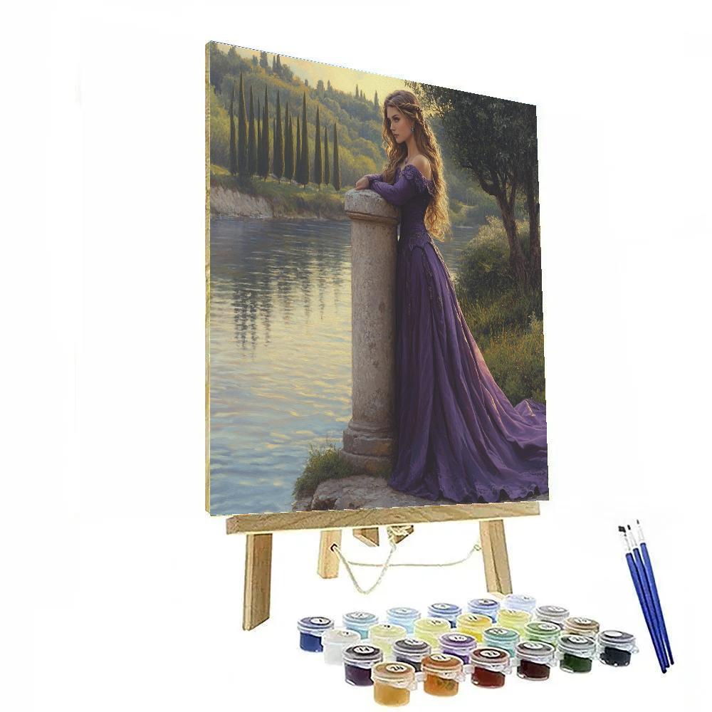 Megara Riverside Purple Reflection - Disney Inspired paint by numbers
