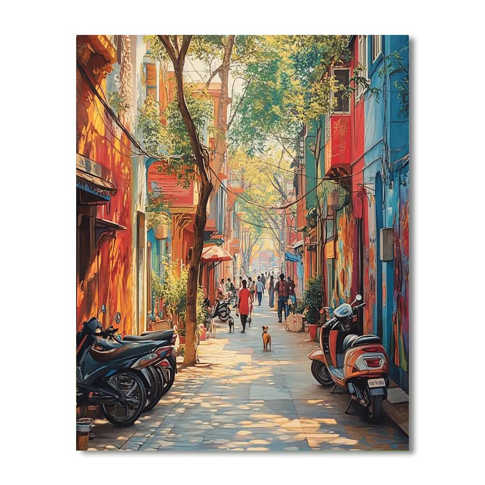 Delhi Lodhi Art District Murals New Delhi India painting number kit