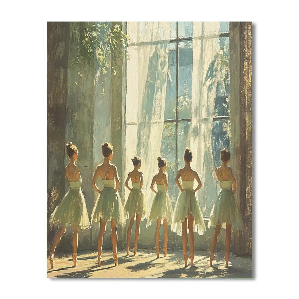 Edgar Degas Inspired Dancers Practicing By Window Painting by numbers kit