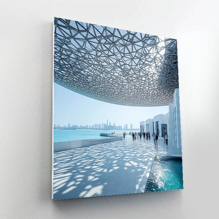 Abu Dhabi Louvre Dome Waterfront Abu Dhabi United Arab Emirates Painting by numbers kit