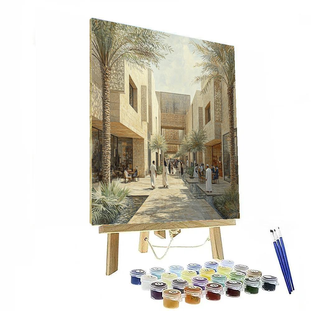 Doha Msheireb Downtown Courtyard Doha Qatar DIY paint by numbers