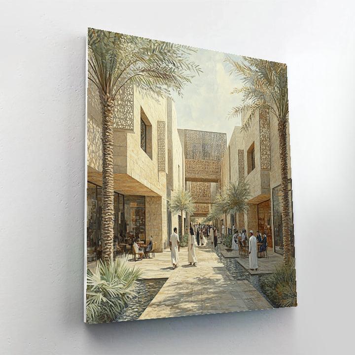 Doha Msheireb Downtown Courtyard Doha Qatar DIY paint by numbers