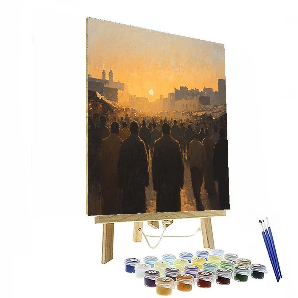 Francisco Goya Inspired Market At Dawn Numbered painting kits