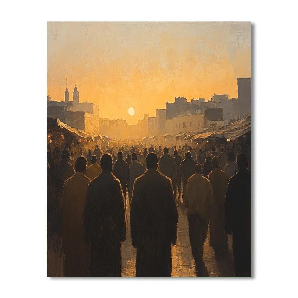 Francisco Goya Inspired Market At Dawn Numbered painting kits