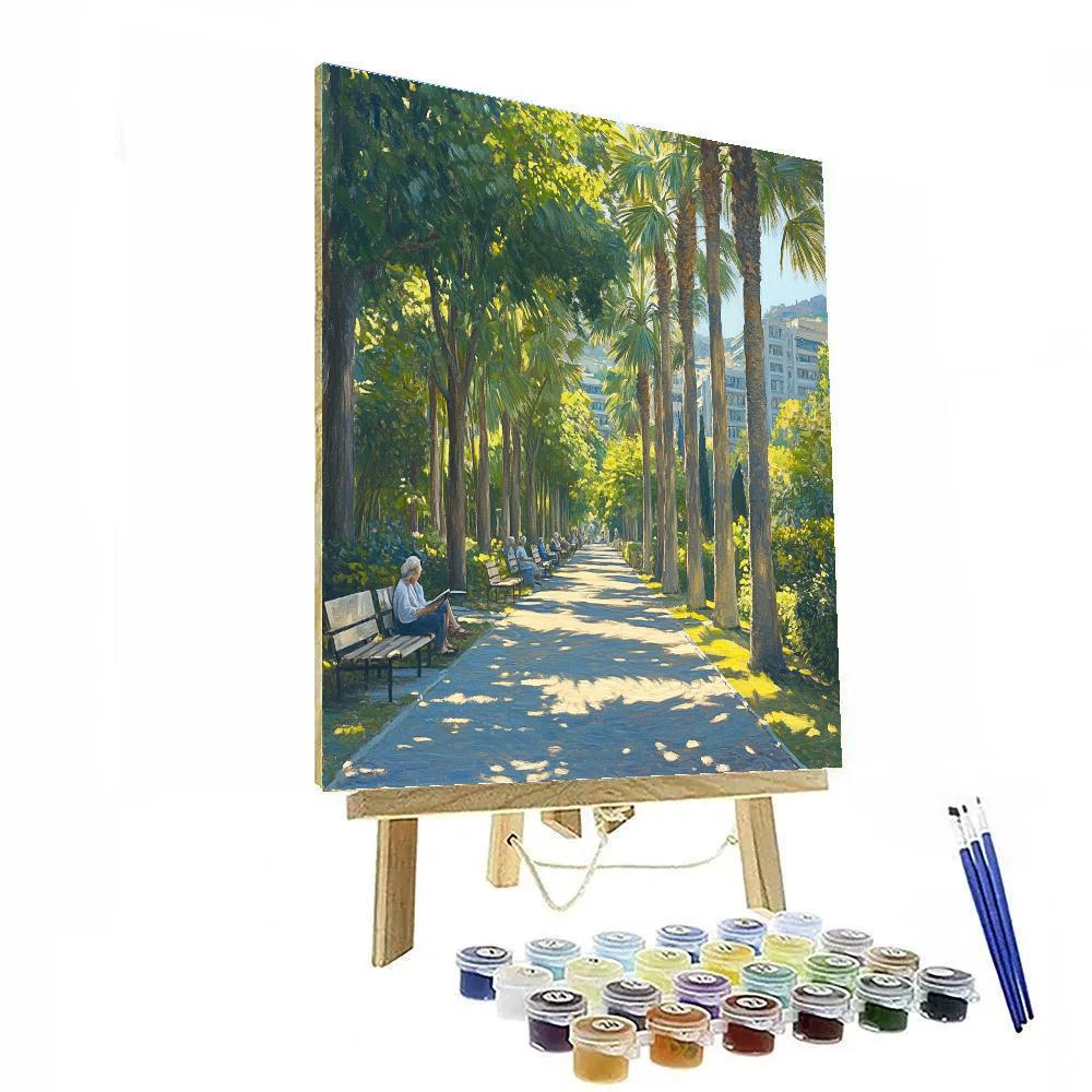 Athens National Garden Palm Avenue Athens Greece paint by color