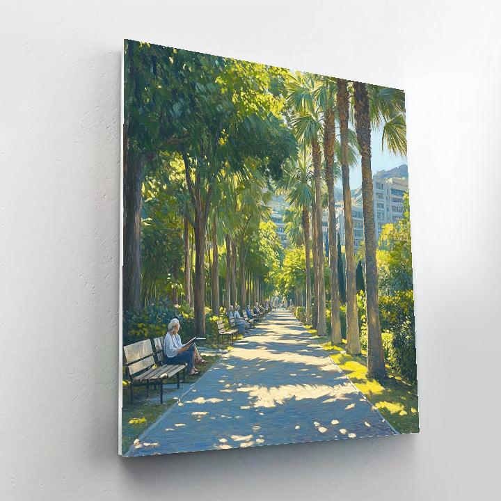 Athens National Garden Palm Avenue Athens Greece paint by color