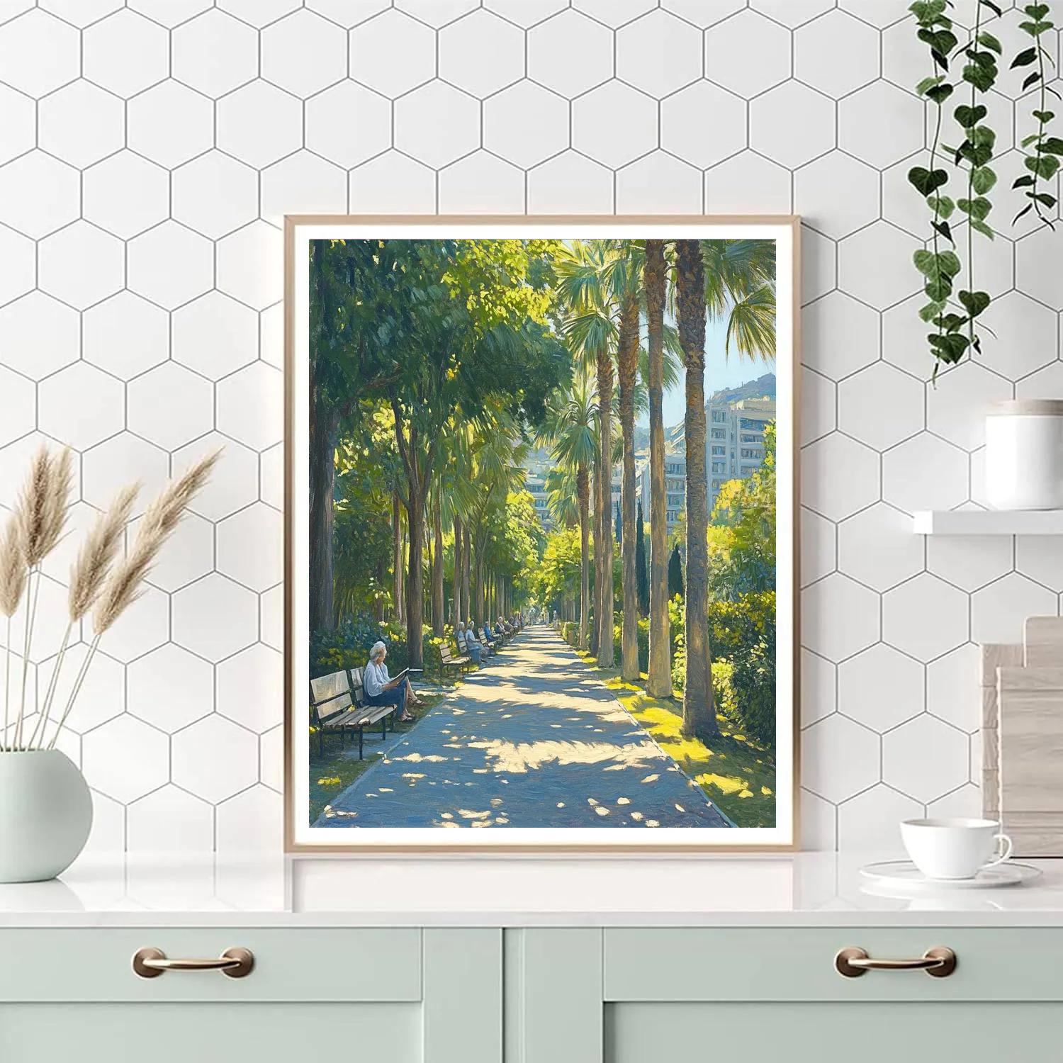 Athens National Garden Palm Avenue Athens Greece paint by color