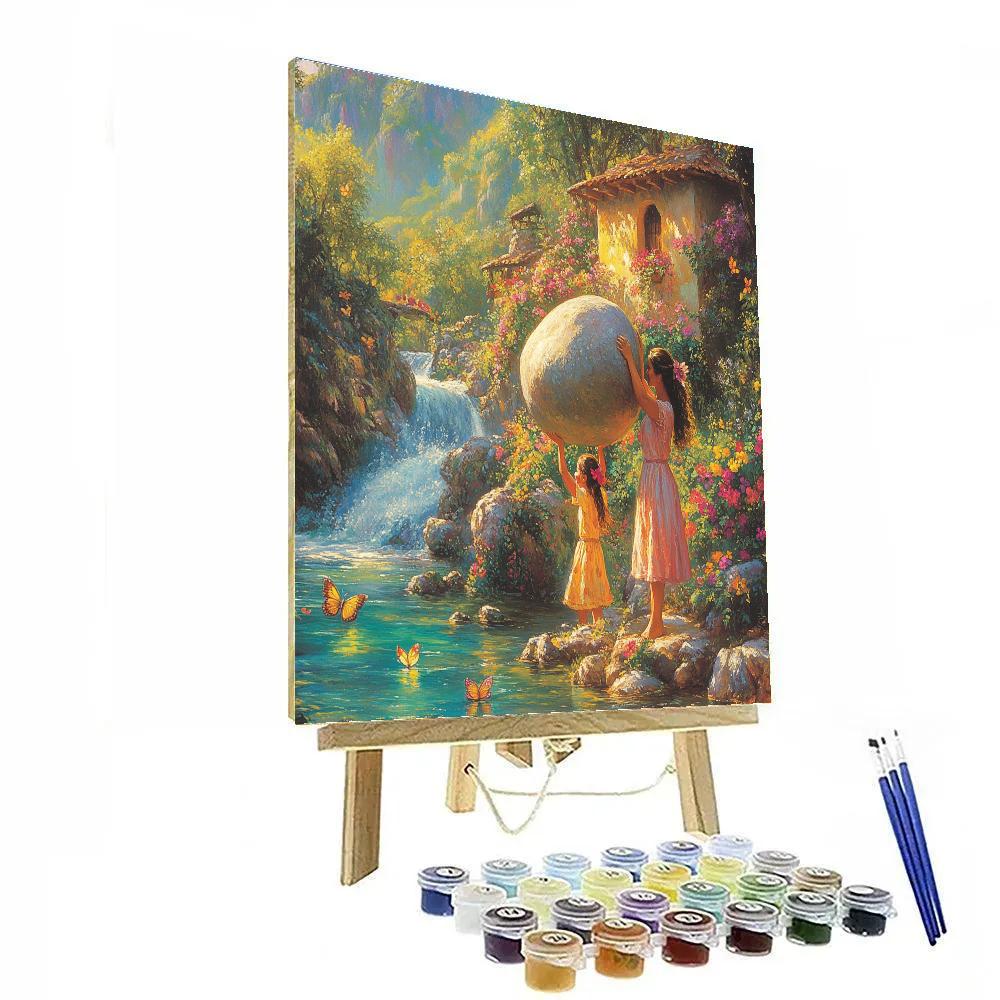 Luisa Mirabel River Rock Lift - Disney Inspired DIY paint by numbers