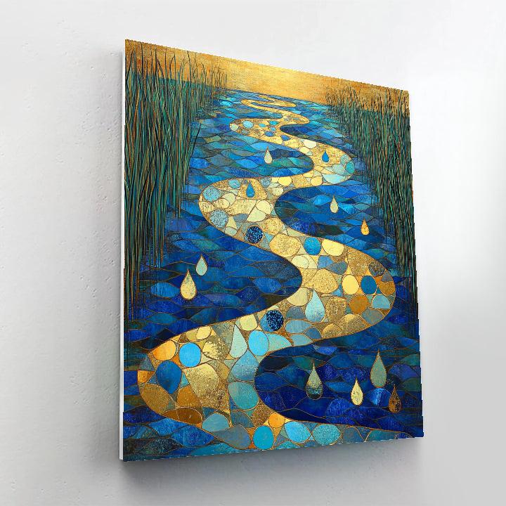 Gustav Klimt Inspired Ornamental River Whorls paint by numbers