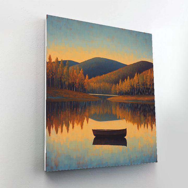 Homer Dodge Martin Inspired Lakeside Autumn Evening Paint by numbers art